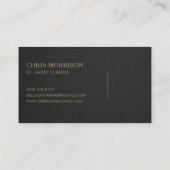 DJ Music Black Gold Professional Visitenkarte (Rückseite)