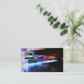 DJ Music Business Card Visitenkarte (Stehend Vorderseite)