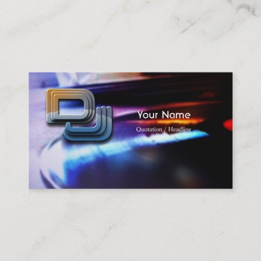 DJ Music Business Card Visitenkarte (Vorderseite)