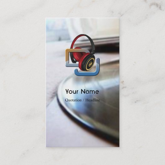 DJ Music Business Card Visitenkarte (Vorderseite)