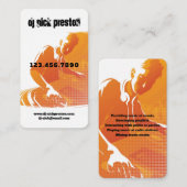 DJ Music Business Card Visitenkarte (Vorne/Hinten)