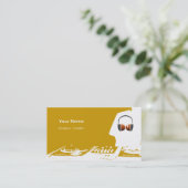 DJ Music Business Card Visitenkarte (Stehend Vorderseite)