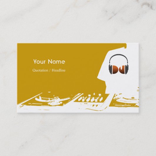 DJ Music Business Card Visitenkarte (Vorderseite)