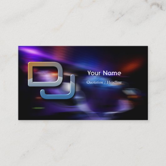 DJ Music Business Card Visitenkarte (Vorderseite)