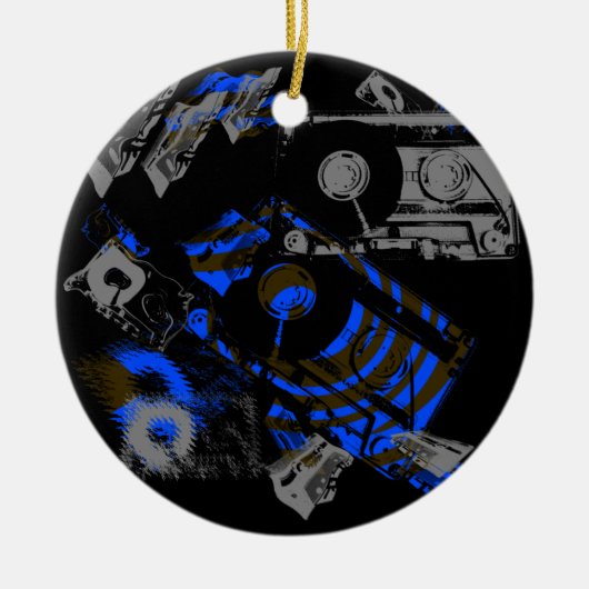 DJ Music Cassette Keramik Ornament (Vorne)