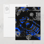 DJ Music Cassette Postkarte (Vorne/Hinten)
