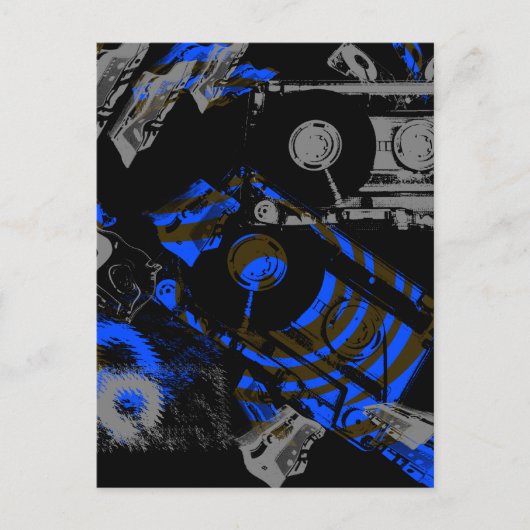 DJ Music Cassette Postkarte (Vorderseite)