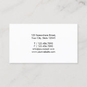 DJ Music Classy Calligraphic Bold Simple Text Visitenkarte (Rückseite)