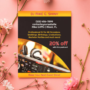 DJ Music Club Postcard Postkarte