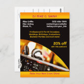 DJ Music Club Postcard Postkarte (Vorne/Hinten)
