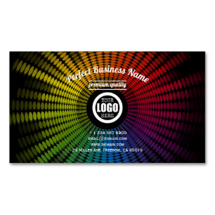 DJ Music Colorful Artist Sound Wave Creative Cool Magnetische Visitenkarte