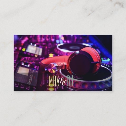 DJ Music Entertainment Business Card Visitenkarte (Vorderseite)