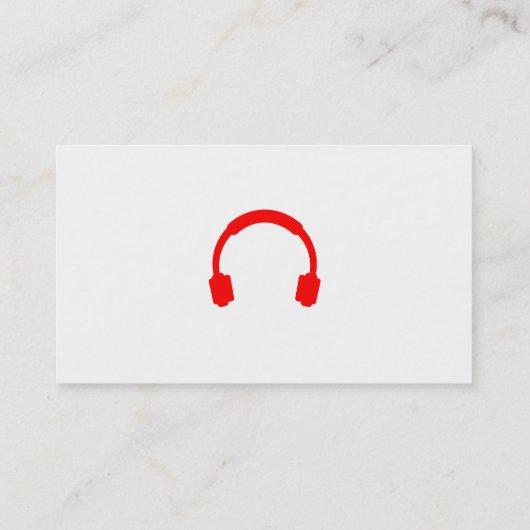 Dj Music Headphones Schwarz-weiß Visitenkarte (Rückseite)