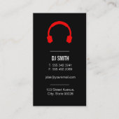 Dj Music Headphones Schwarz-weiß Visitenkarte (Vorderseite)