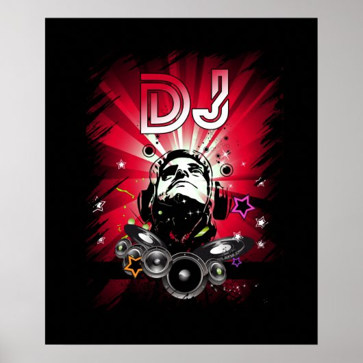 DJ Music Lover Music Player Sound Cool Poster (Vorne)