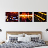 DJ Music Mixer Orange Print Set (Schlafzimmer)