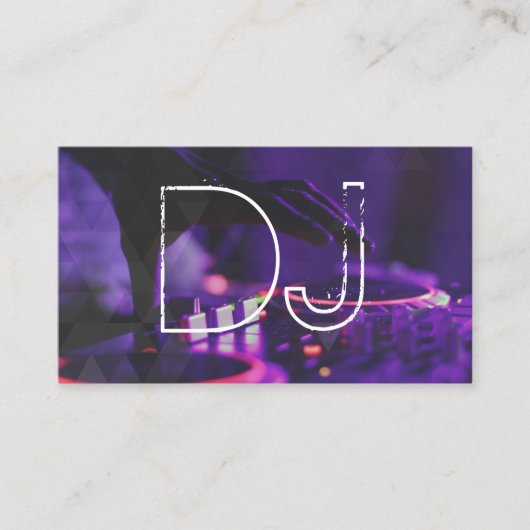 DJ Music Party Event Turntable Moderne Visitenkarte (Vorderseite)