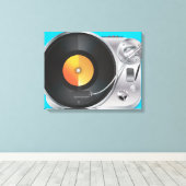 DJ Music Player Leinwanddruck (Insitu (Holzboden))