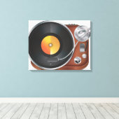 DJ Music Player Leinwanddruck (Insitu (Holzboden))