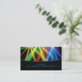 DJ Music Uplighting Business Card Visitenkarte (Stehend Vorderseite)