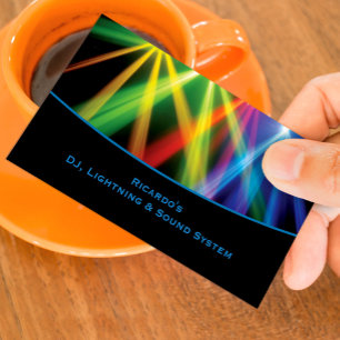 DJ Music Uplighting Business Card Visitenkarte