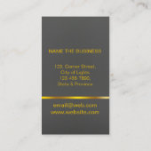 DJ Musician Beruflich Music Teacher Gold Black Visitenkarte (Rückseite)