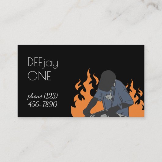 Dj Musician Business Card Visitenkarte (Vorderseite)