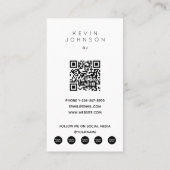 DJ Musician Deejay Foto Social Media Visitenkarte (Rückseite)