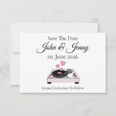 DJ Musician Wedding Save the Date (Vorderseite)