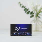 DJ, Musik, Club, Business Card Visitenkarte (Stehend Vorderseite)