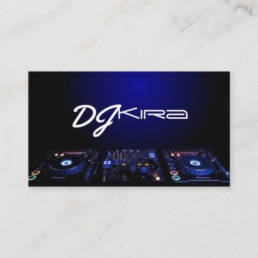 DJ, Musik, Club, Business Card Visitenkarte (Vorderseite)