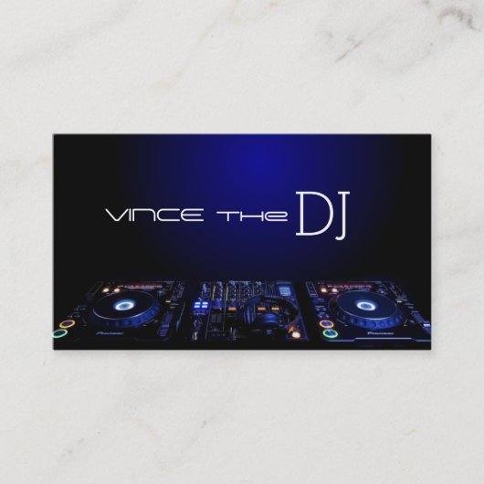 DJ, Musik, Club, Business Card Visitenkarte (Vorderseite)