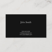 DJ-Musik-elegantes dunkles Monogramm Visitenkarte (Rückseite)