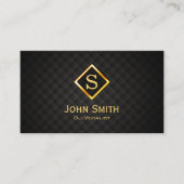 DJ Musik Golddiamant Monogramm Visitenkarte (Vorderseite)