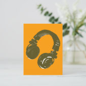 DJ-Musikdesign Postkarte (Stehend Vorderseite)