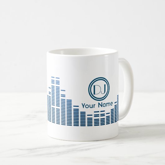 DJ-Musiker-Tasse personalisiert Kaffeetasse (VorderseiteRechts)