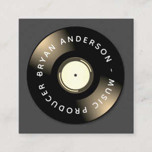 Dj - Musikproduzent Quadratische Visitenkarte