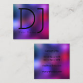 Dj Nachtklubstyle Quadratische Visitenkarte (Vorne/Hinten)