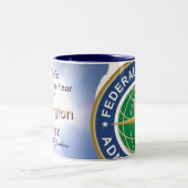 DJ-Name besonders angefertigt - besonders Zweifarbige Tasse (Mittel)