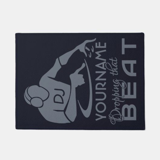 DJ-Name- u. -farbtürmatten Fußmatte (Vorderseite)