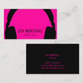 DJ-Neonrosa Visitenkarte (Vorne/Hinten)