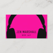 DJ-Neonrosa Visitenkarte (Vorderseite)