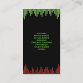 DJ Night Club Business Card Visitenkarte (Rückseite)