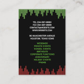 DJ Night Club Chubby Business Card Visitenkarte (Rückseite)