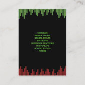 DJ Night Club Chubby Business Card Visitenkarte (Rückseite)