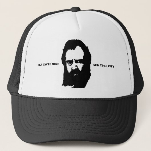 DJ-ONKEL MIKE "GESICHT NEW YORK CITY " TRUCKERKAPPE (Vorderseite)