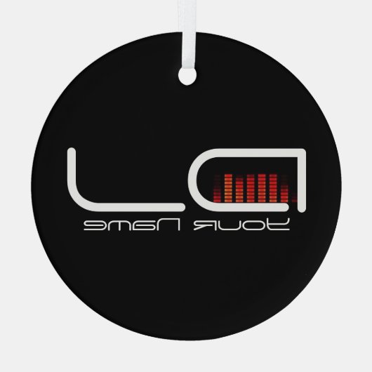 DJ ORNAMENT AUS GLAS (Rückseite)