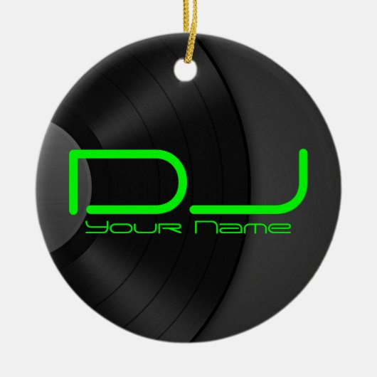 DJ Ornament mit Vinyl Backgroud (Vorne)