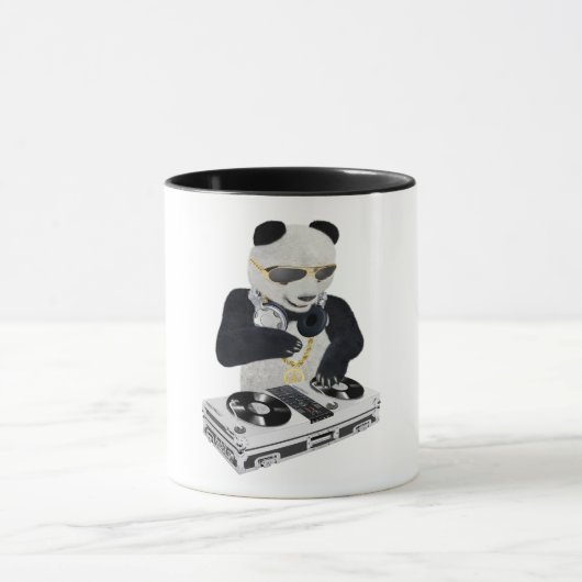 DJ-Panda Bling Bling Kaffee-Tasse Tasse (Zentrum)