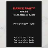 DJ Party Flyer (Hinten)